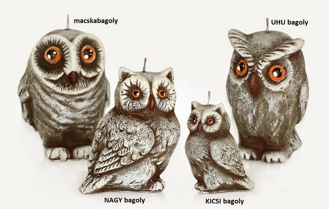 a - Sowa duza, nagy bagoly gyertya