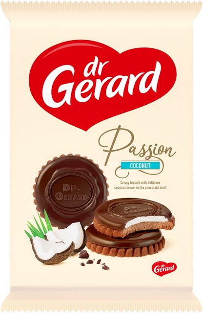 PASSION - kókuszos krémmel töltött étcsokoládés keksz 170g