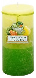 Gyertya - Green Tea Pudding, henger (70x140)
