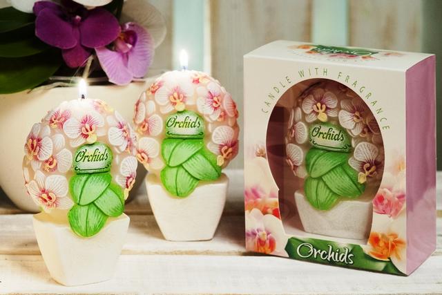 Gyertya - Orchid bouquet (díszdoboz)
