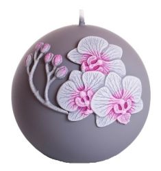 Gyertya - Orchid VELVET, gömb 80