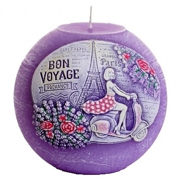 Gyertya - Bon Voyage, gömb 80