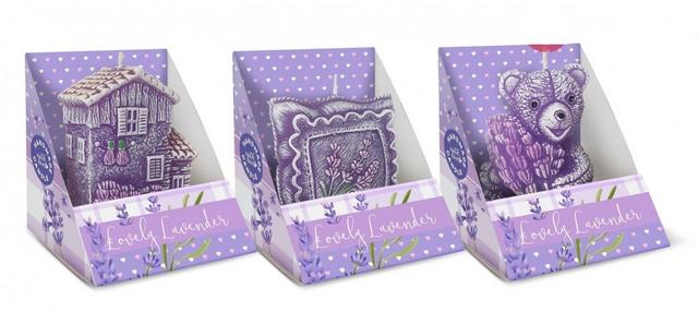 FB - Lovely lavender figurka, gyertya