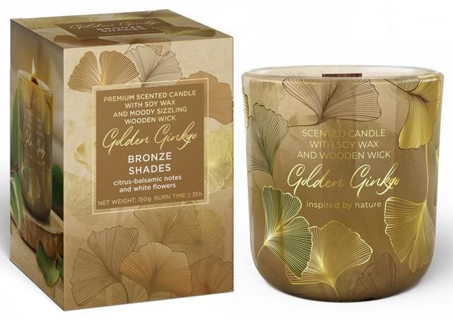 Poharas illatmécses 150g - Golden Ginko
